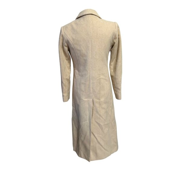 Marvin Richards Womens Sz 2 Wool & Cashmere Blend Coat Beige Lining Button Closu - Picture 3 of 16